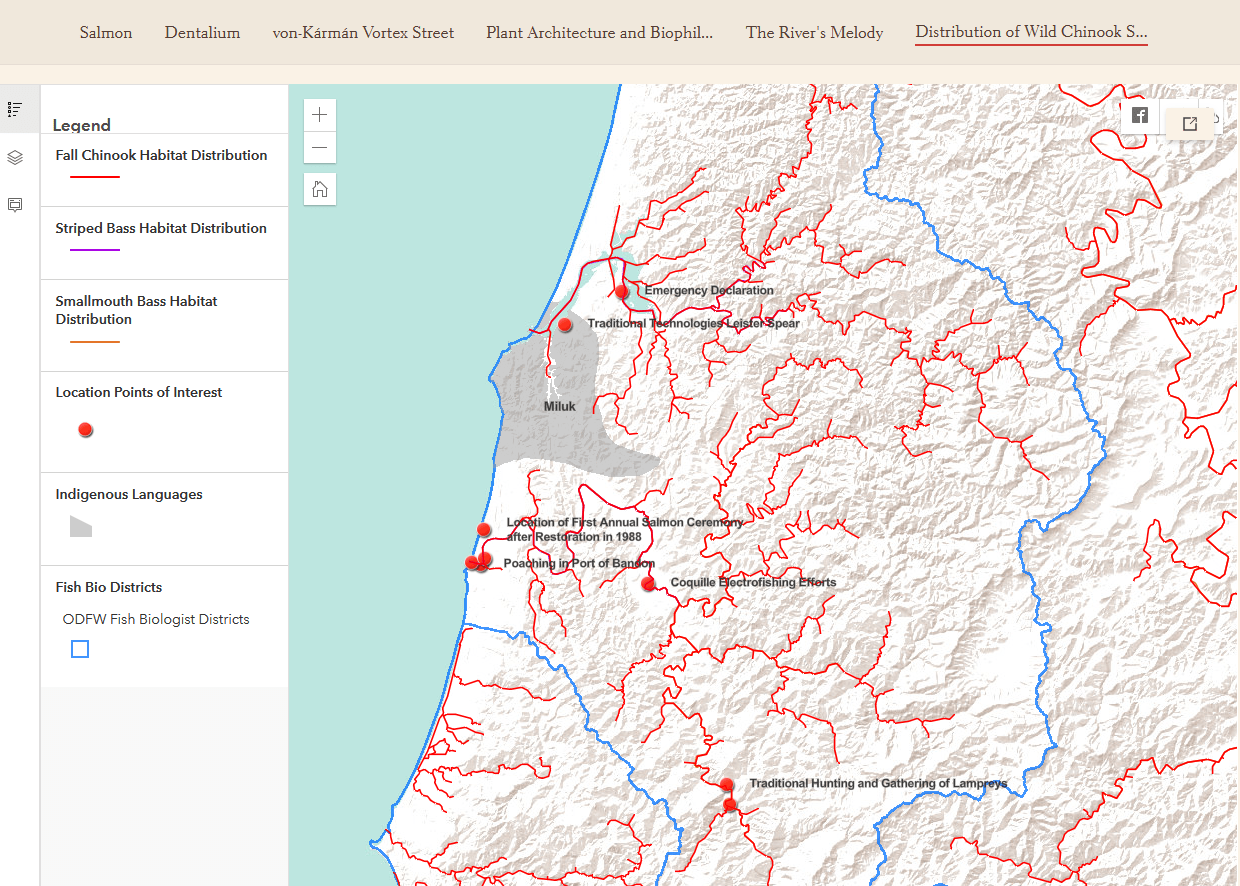 Map of the Coquille river basin